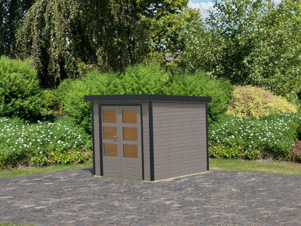 Hybrid-Gartenhaus Jupiter D wassergrau-anthrazit