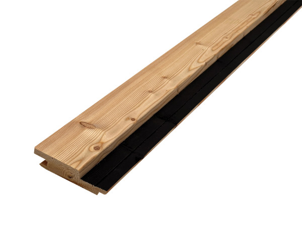 Fassade Rhombusleiste kanadische Lärche mit schwarzer Feder