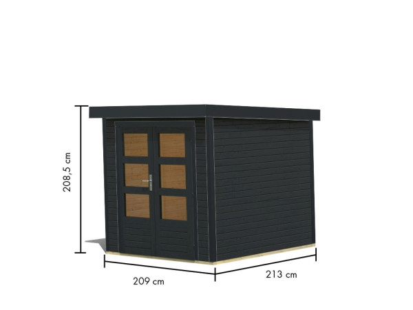 Hybrid-Gartenhaus Jupiter C anthrazit-anthrazit