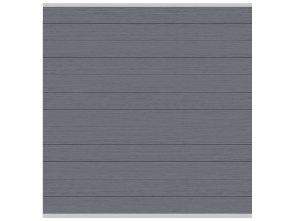 Sichtschutzzaun SYSTEM WPC Zaunfeld-Set Anthrazit-Silber