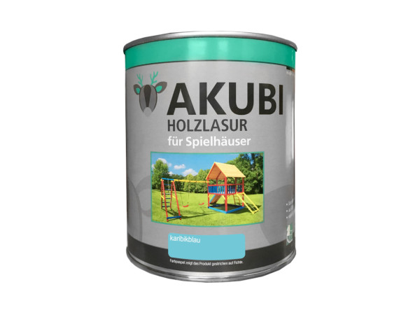 Holzlasur-Farbsystem für Spielgeräte Karibikblau