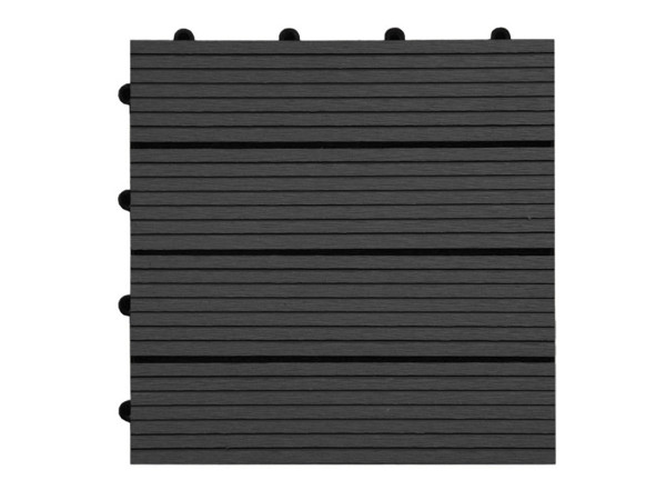WPC-Terrassenfliese Basic dunkelgrau / anthrazit