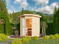 Saunahaus Mikka mit Milchglastür Saunahaus Mikka mit Milchglastür