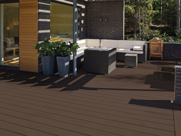 Terrassendiele WPC ProFi Terra 127 braun