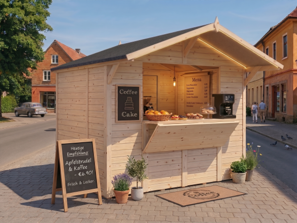 Marktstand - Verkaufsstand Niko 2 14 mm naturbelassen