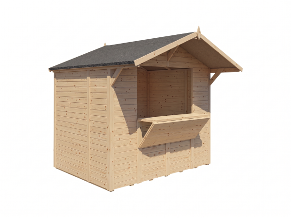Marktstand - Verkaufsstand Niko 2 14 mm naturbelassen