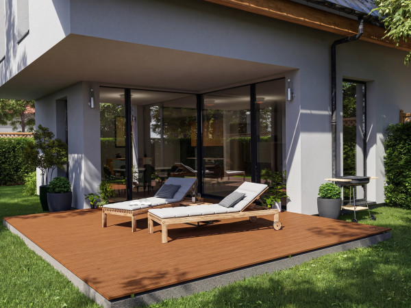 Bangkirai Terrassendiele unbehandelt - Standard Qualität