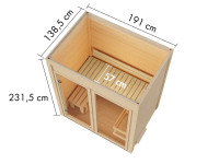 Vorschau: Gartensauna View terragrau SPARSET mit 9 kW Ofen und ext. Steuerung Vorschau: Gartensauna View terragrau SPARSET mit 9 kW Ofen und ext. Steuerung