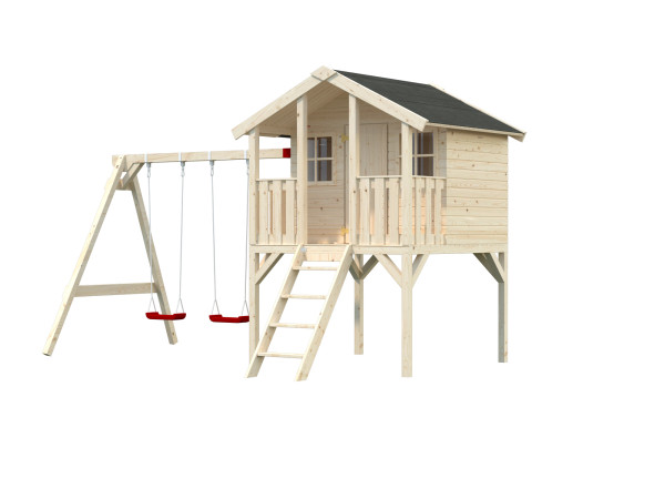 Spielhaus Toby Set naturbelassen