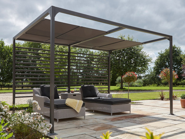 Aluminium-Pergola &quot;Florence 4x3&quot; dunkelgrau