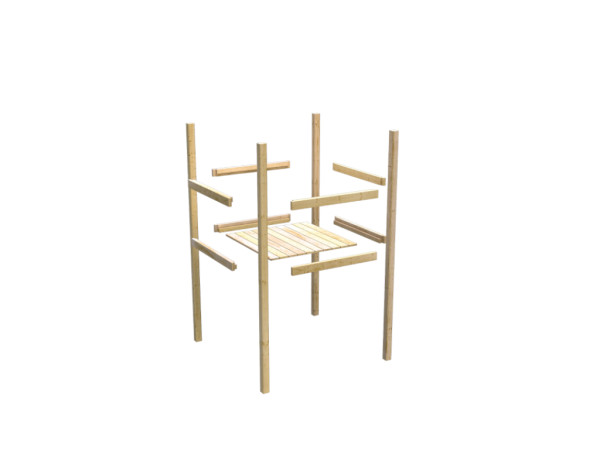 Stelzenhaus Fidel SET naturbelassen