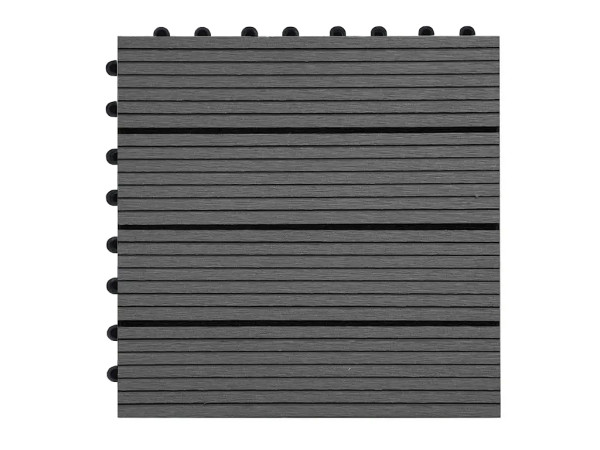 WPC-Terrassenfliese Basic dunkelgrau - anthrazit