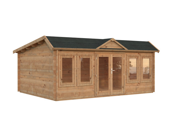 Gartenhaus Claudia Pent 19,4 m² 44 mm hellbraun