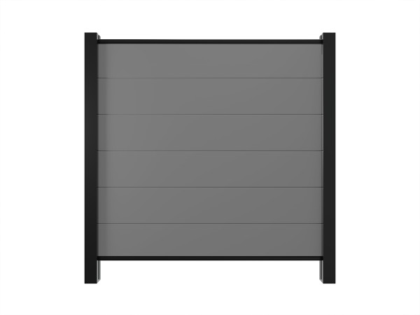 Gartenzaun Sichtschutzzaun PVC Stecksystem Grey Wood