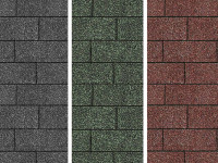 Bitumen-Rechteckschindeln mit Farbauswahl Bitumen-Rechteckschindeln mit Farbauswahl