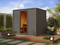 Vorschau: Gartensauna Lenchen 3 terragrau SPARSET mit 9 kW Bio-Ofen und ext. Steuerung Vorschau: Gartensauna Lenchen 3 terragrau SPARSET mit 9 kW Bio-Ofen und ext. Steuerung