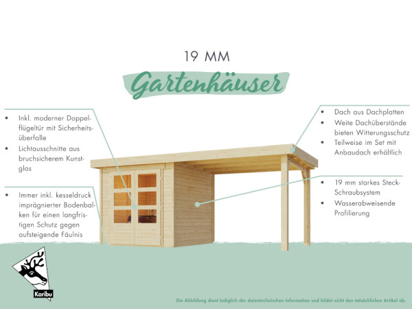 Gartenhaus Retola 2 Set terragrau