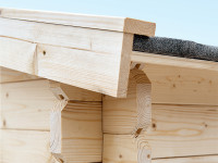 Vorschau: Gartenhaus Blockbohlenhaus CA2976 28 mm naturbelassen mit 2 m Anbau Vorschau: Gartenhaus Blockbohlenhaus CA2976 28 mm naturbelassen mit 2 m Anbau