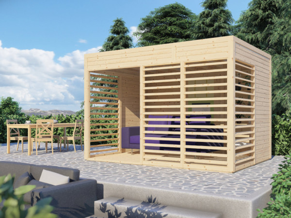 Pavillon Garten-Lounge 2 19 mm natur