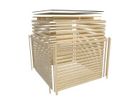 Vorschau: Gartensauna View terragrau mit Klarglastür Vorschau: Gartensauna View terragrau mit Klarglastür