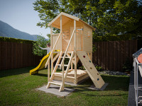 Stelzenhaus Nele naturbelassen inkl. Rutsche gelb Stelzenhaus Nele naturbelassen inkl. Rutsche gelb