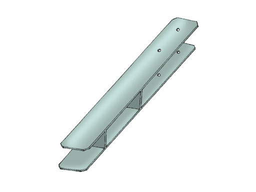 Pfostenanker H-Form 116 mm feuerverzinkt