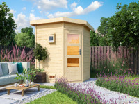 Saunahaus Mikka mit Klarglastür Saunahaus Mikka mit Klarglastür