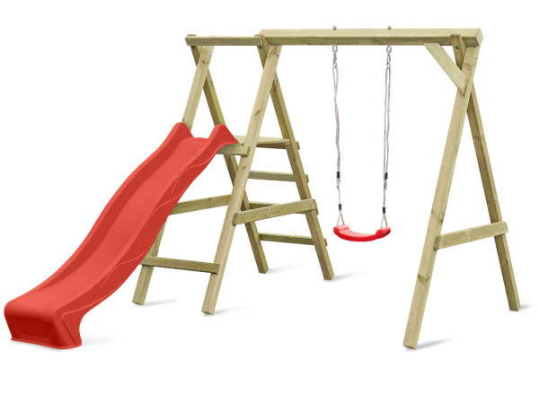 Einzelschaukel mit Podest Cosy Single KDI inkl. Rutsche + Schaukelsitz