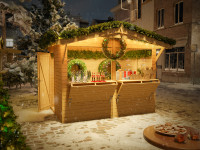 Marktstand - Verkaufsstand Stella 5 m² 16 mm naturbelassen inkl. Boden Marktstand - Verkaufsstand Stella 5 m² 16 mm naturbelassen inkl. Boden