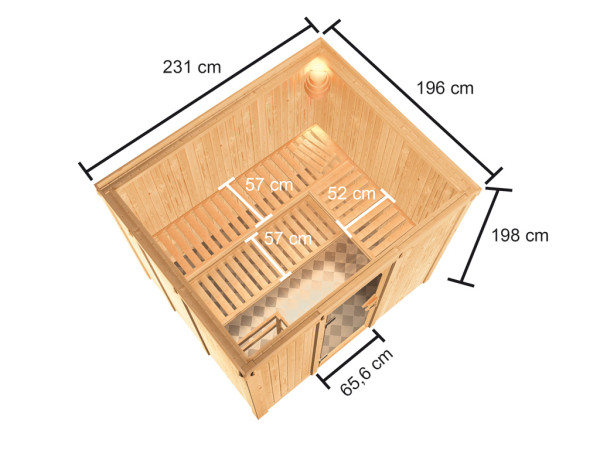 Elementsauna 68 mm Celine 6