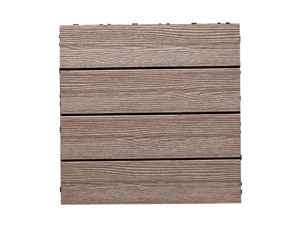 WPC-Fliese Holzoptik Teak