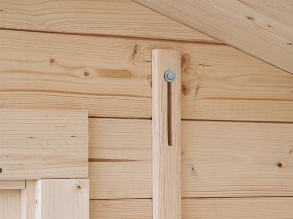 Gartenhaus Blockbohlenhaus CA2976 28 mm naturbelassen mit 2 m Anbau