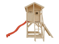 Vorschau: Stelzenhaus Nele naturbelassen inkl. Rutsche rot Vorschau: Stelzenhaus Nele naturbelassen inkl. Rutsche rot