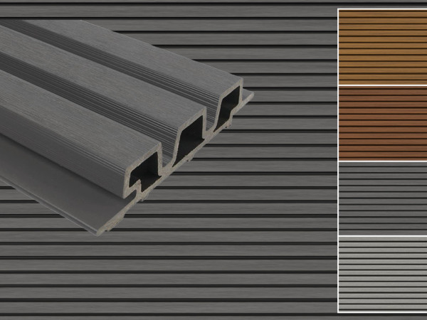 WPC Fassadenverkleidung Rhombus WEO 35, Dark Grey