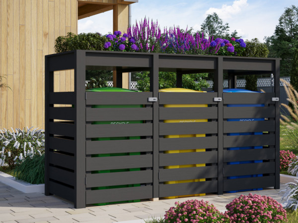 Mülltonnenunterstand 3 18 mm anthrazit