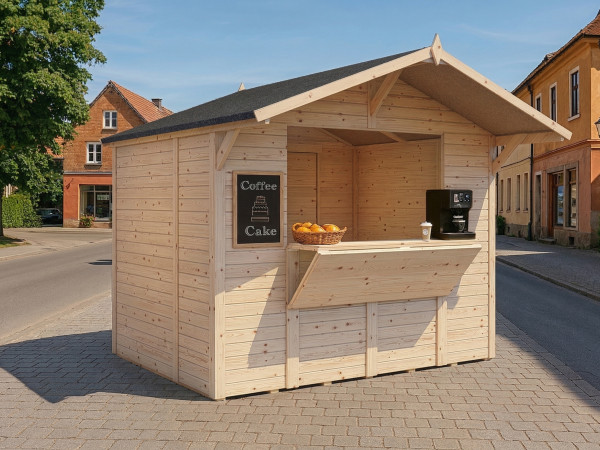 Marktstand - Verkaufsstand Niko 2 14 mm naturbelassen