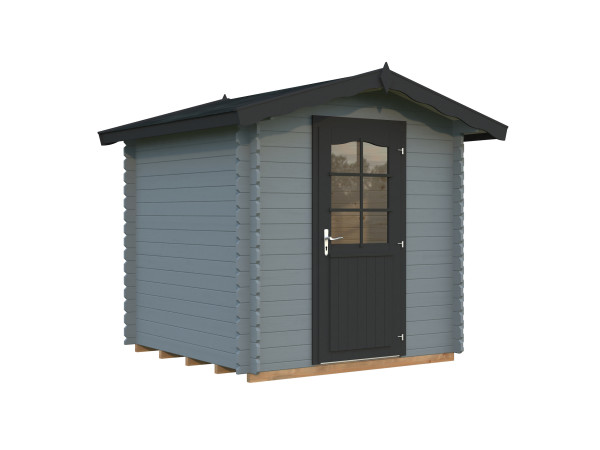 Gartenhaus Vivian 3,8 m² 28 mm hellgrau/anthrazit