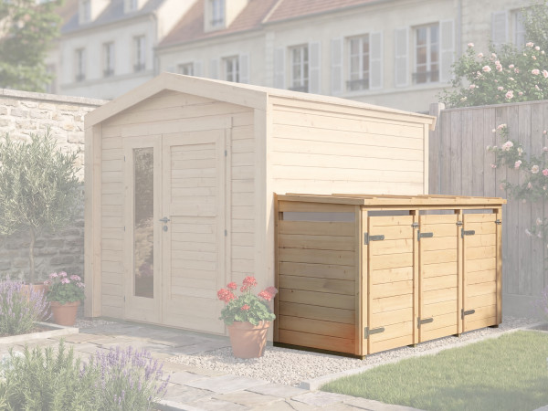 Mülltonnenbox Killarney 19mm naturbelassen