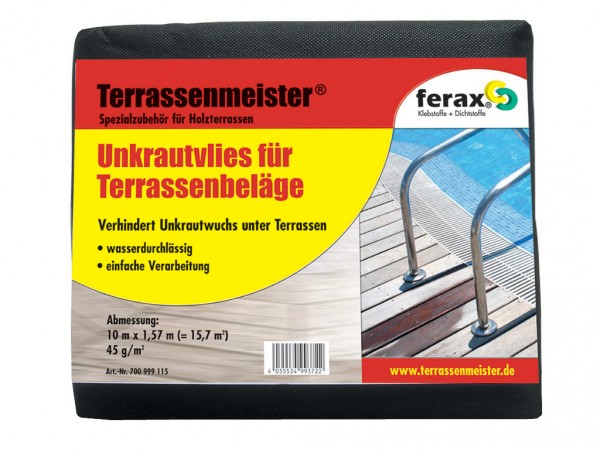 Unkrautvlies für Holzterrassen