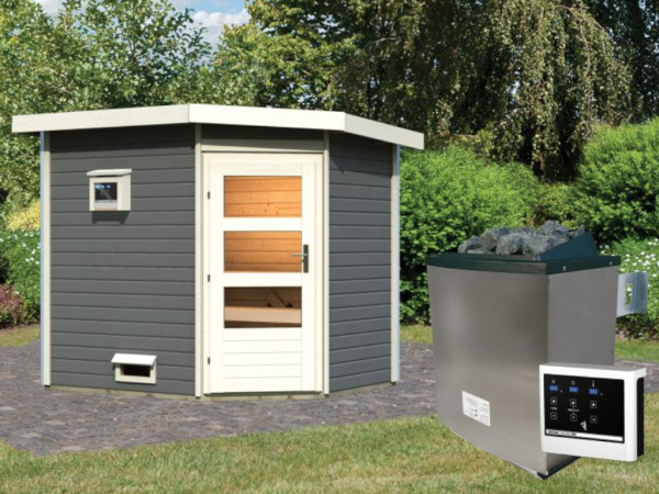 Saunahaus Mikka 38 mm terragrau