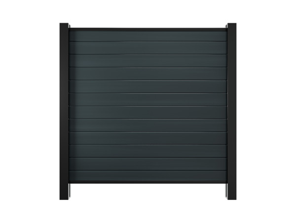 PVC Sichtschutzzaun Anthrazit 180x180 cm - Steckzaun