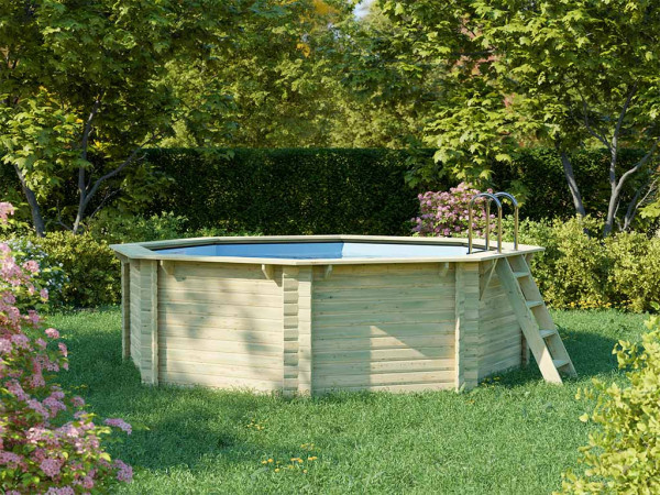 Karibu Holzpool Modell 1A KDI Achteckbecken