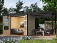 Vorschau: Hybrid-Gartenhaus Jupiter D Set wassergrau-anthrazit Vorschau: Hybrid-Gartenhaus Jupiter D Set wassergrau-anthrazit