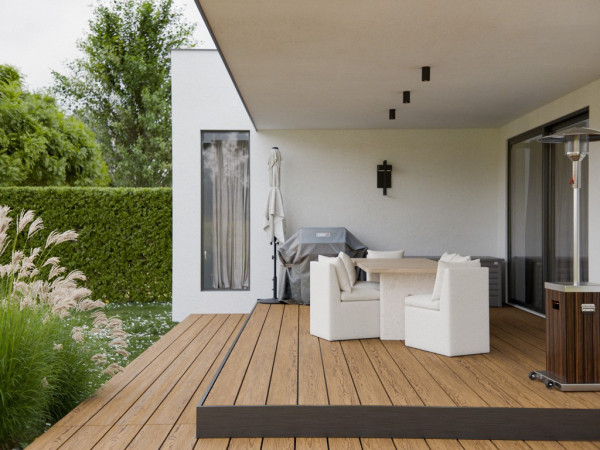 Terrassendiele WPC ArmorBoard co-extrudiert Magnolia Massivprofil