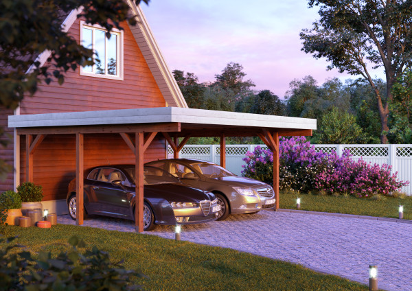 Carport Karl 20,6 m² dunkelgrau