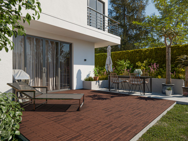 Terrassenfliese Akazie DUNKEL-geölt
