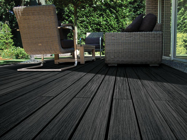 Terrassendiele WPC Fun Deck Vintage graphite Massivprofil