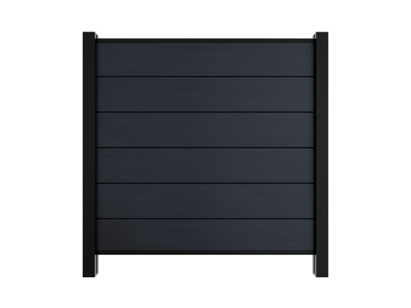 PVC Sichtschutzzaun Anthrazit 180x180 cm - Steckzaun
