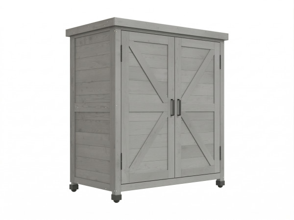 Gartenschrank "Jackson" grau für Innen- und Außenbereich