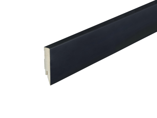 Sockelleiste Topline MDF-Kern Schwarz Matt Dekor